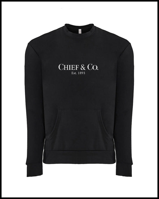 Chief & Company Black & White Pocket Sweatshirt