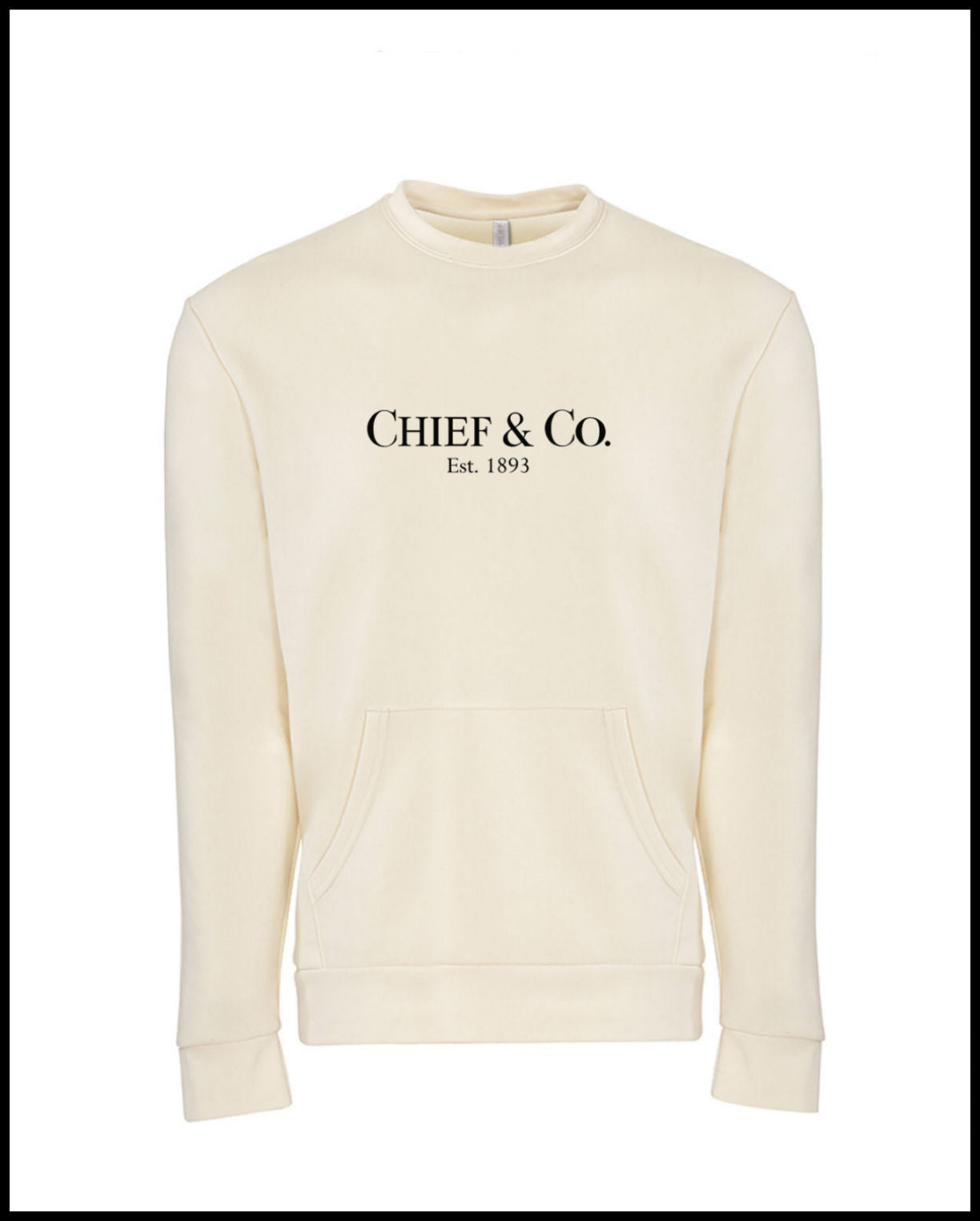Chief & Company Creme & Black Pocket Sweatshirt