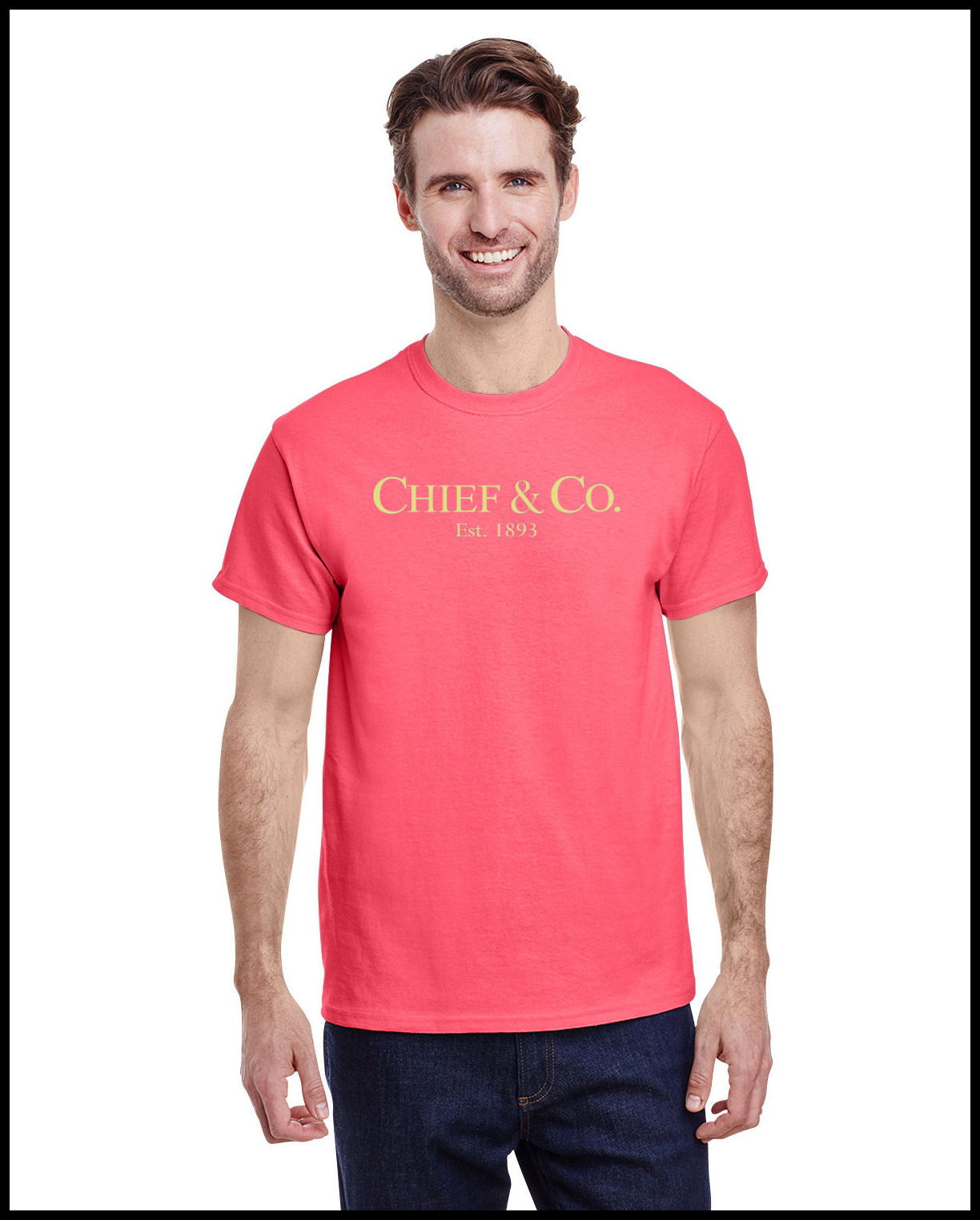 Chief & Company Coral & Creme T-Shirt