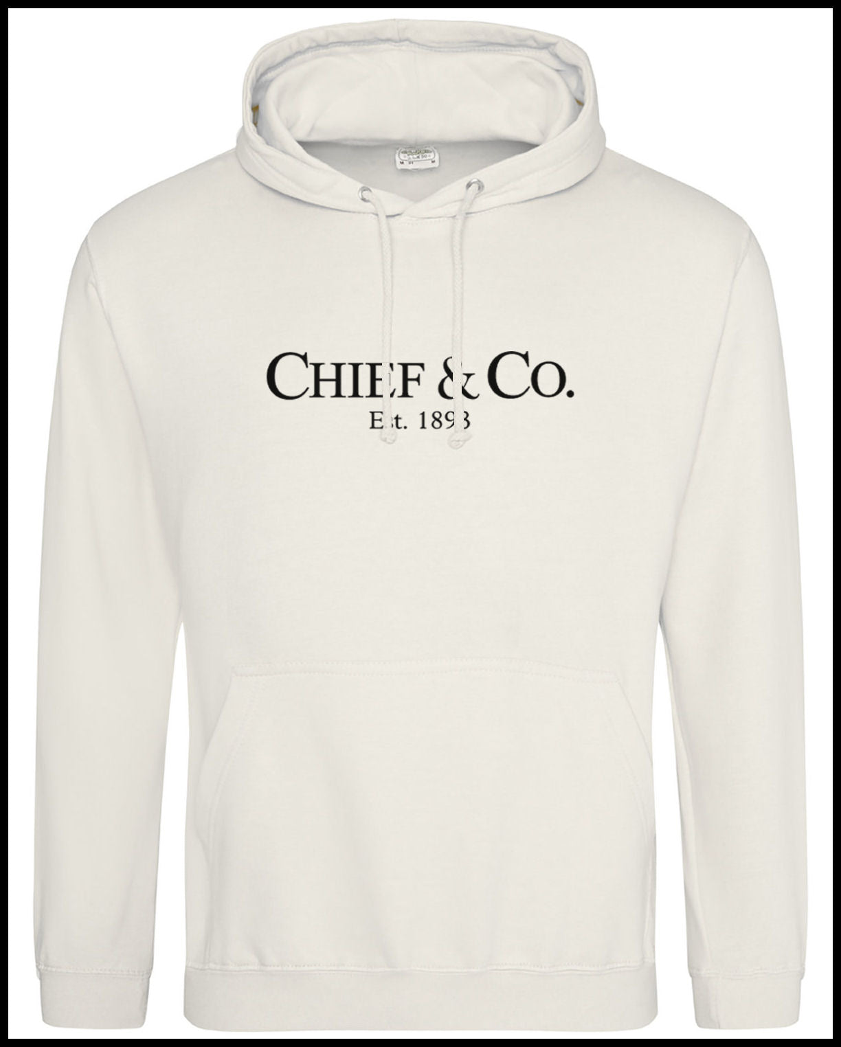 Chief & Co. Cream & Black Hooded Sweatshirt