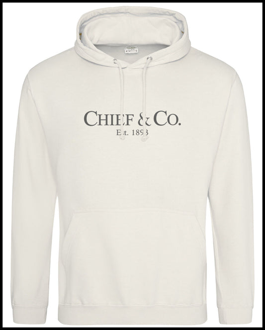 Chief & Co. Cream & Grey Hooded Sweatshirt