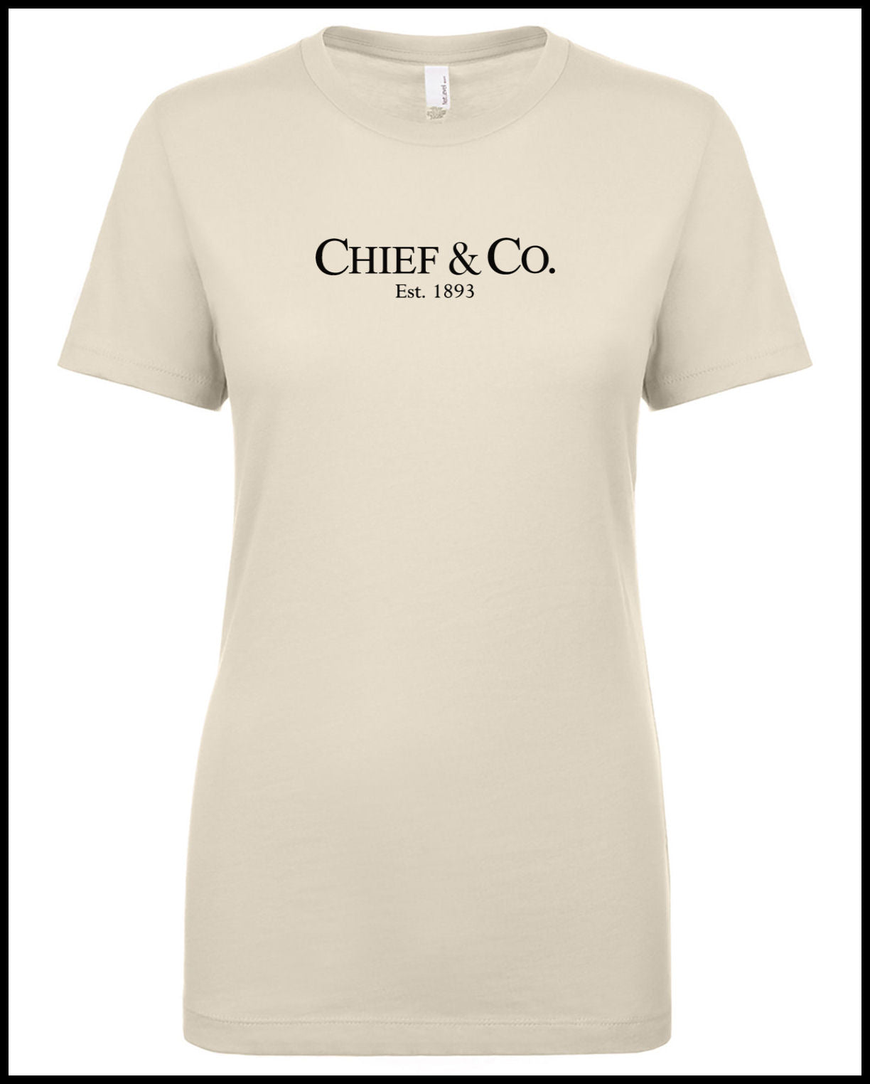 Chief & Company Light Cream & Black Ladies Cut T-Shirt
