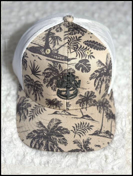 Tropical Cream, Grey & White CPO Trucker Hat