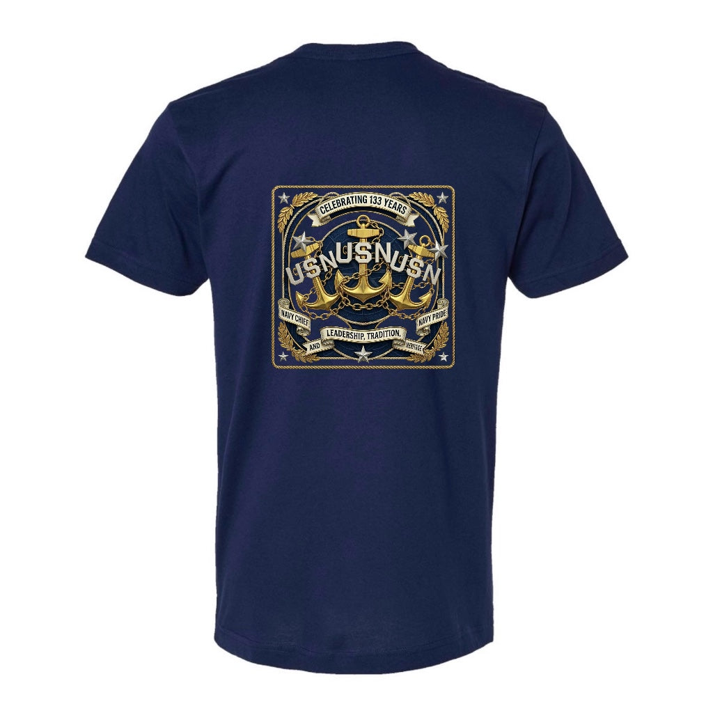CPO 133 Years Navy Blue and Yellow T-Shirt