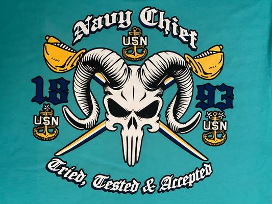 Chief Punisher Goat Tahiti Blue T-Shirt