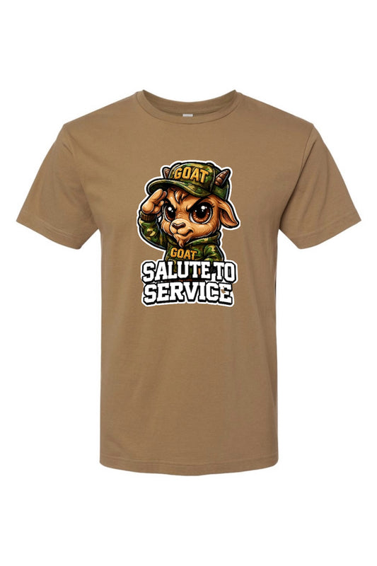 Salute to Service Male Goat Coyote Brown T-Shirt