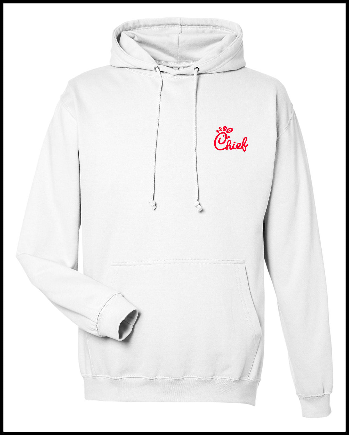 Drink More Coffee Chief White Hooded Sweatshirt