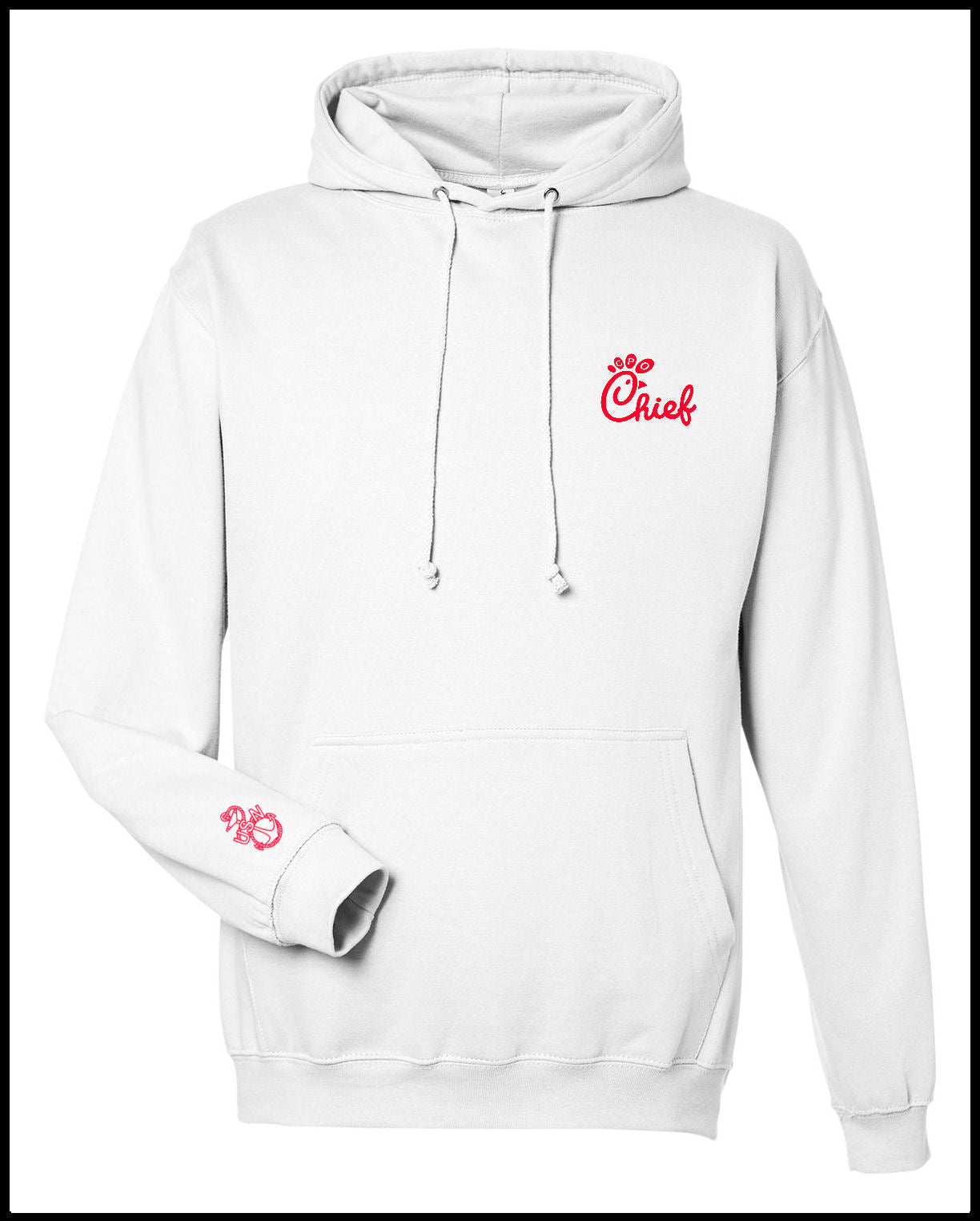 Drink More Coffee Chief White Hooded Sweatshirt