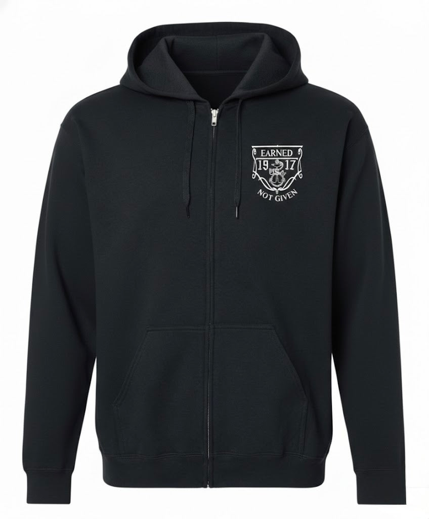 Strongest Women Black Zipped Hooded Sweatshirt