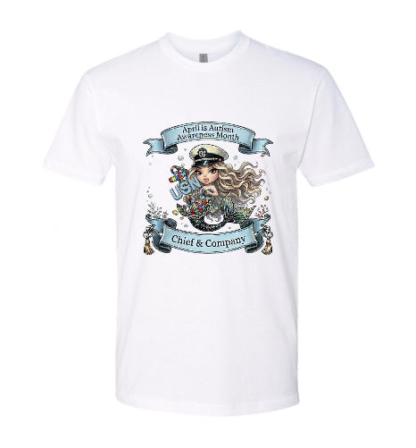 Autism Mermaid with Blonde Hair T-Shirt