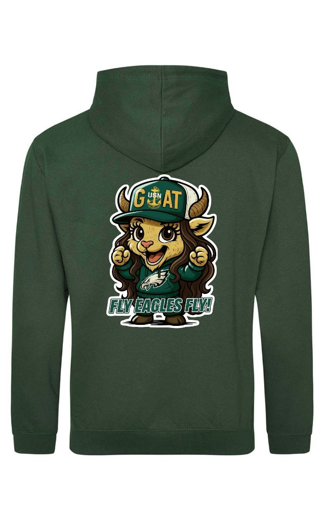 Dark Green Team Fly Female Goat Hooded Sweatshirt