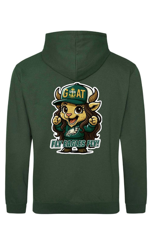 Dark Green Team Fly Female Goat Hooded Sweatshirt