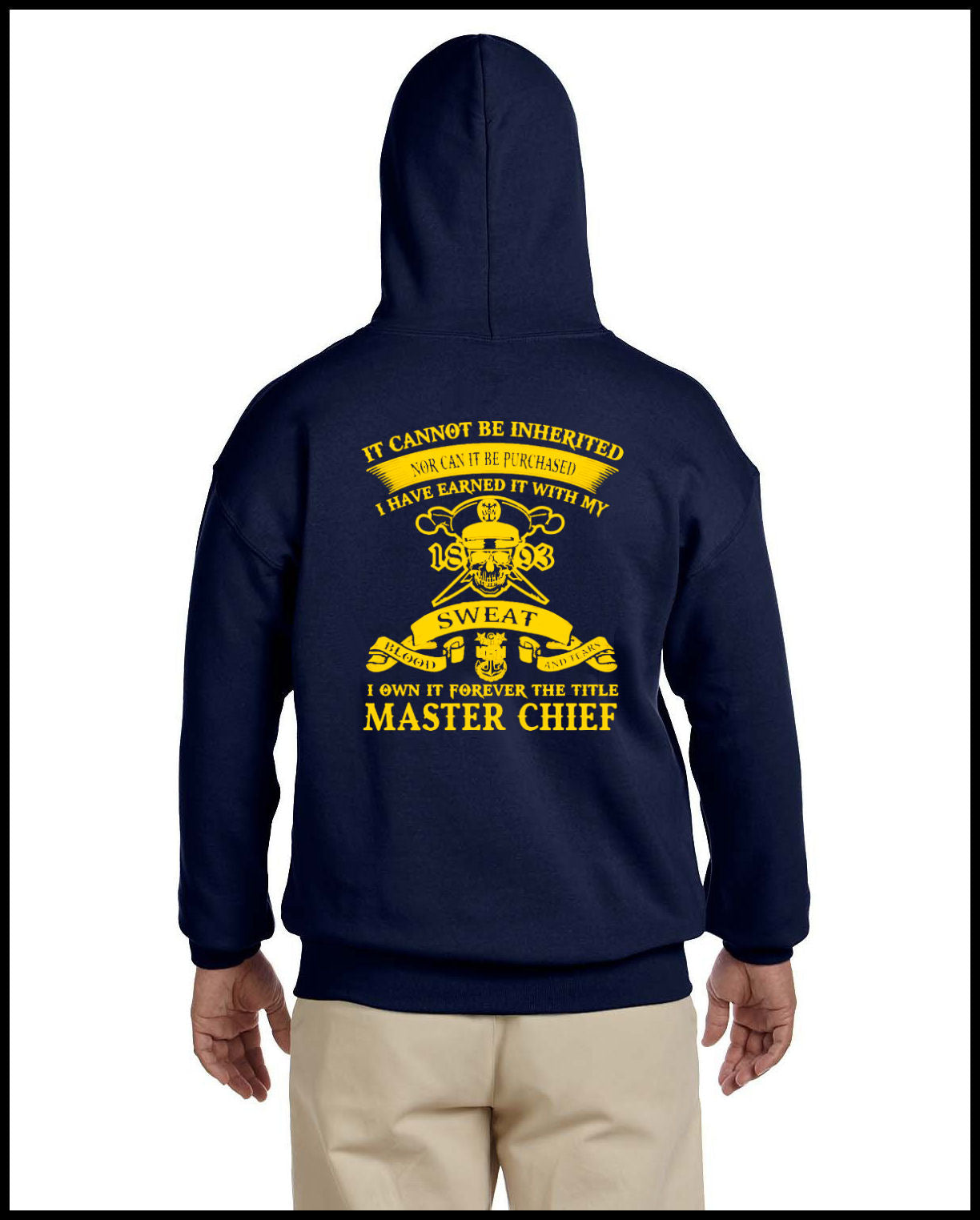 Earned Not Given Navy Blue Hooded Sweatshirt