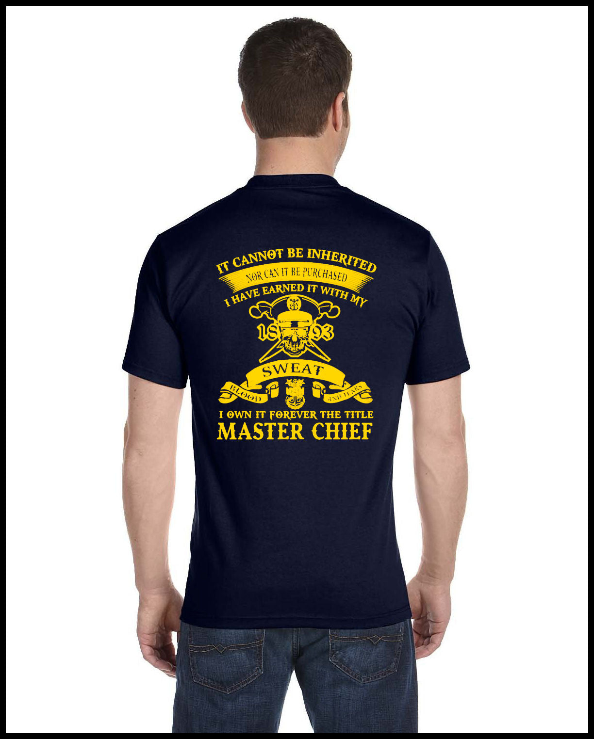 Earned Not Given CPO T-Shirt Navy Blue & Golden Yellow