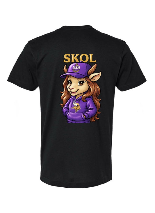 SKOL Female Goat Black T-Shirt
