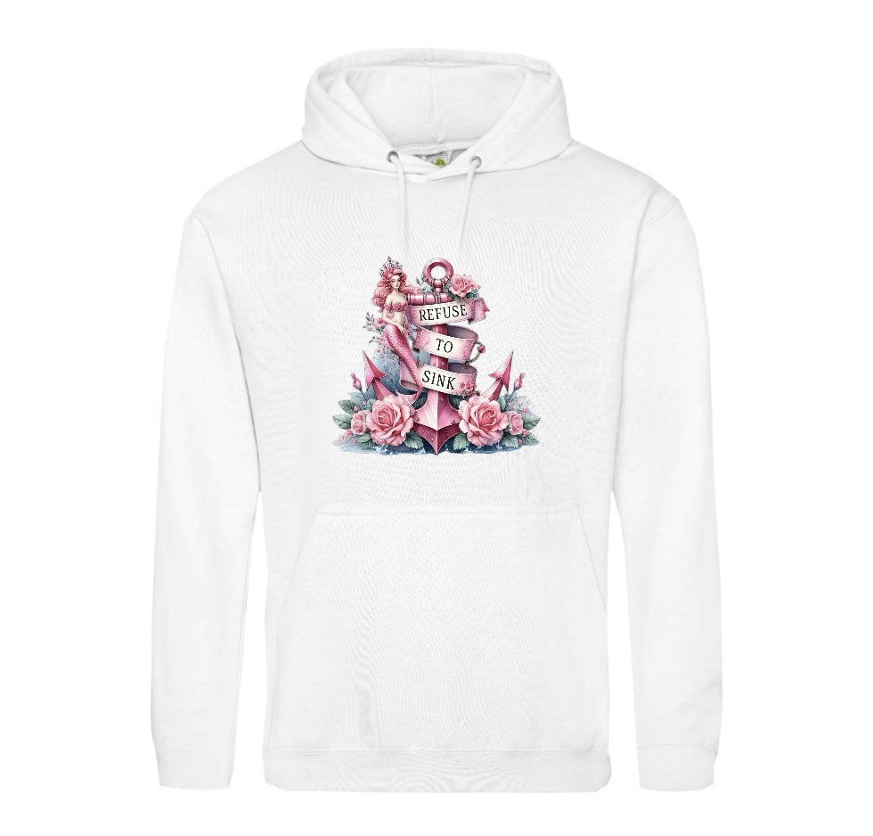 White Refuse to Sink Hooded Sweatshirt