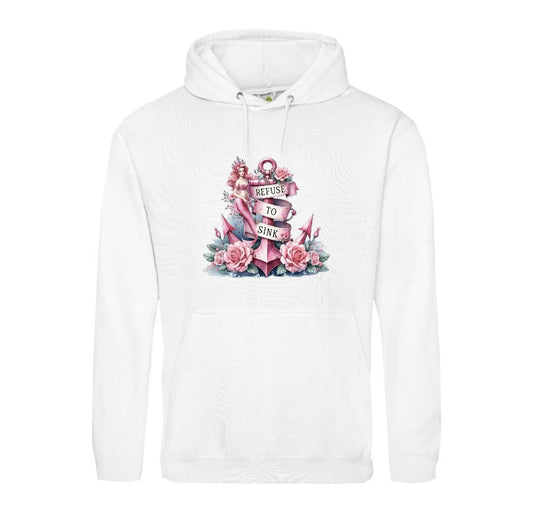 White Refuse to Sink Hooded Sweatshirt