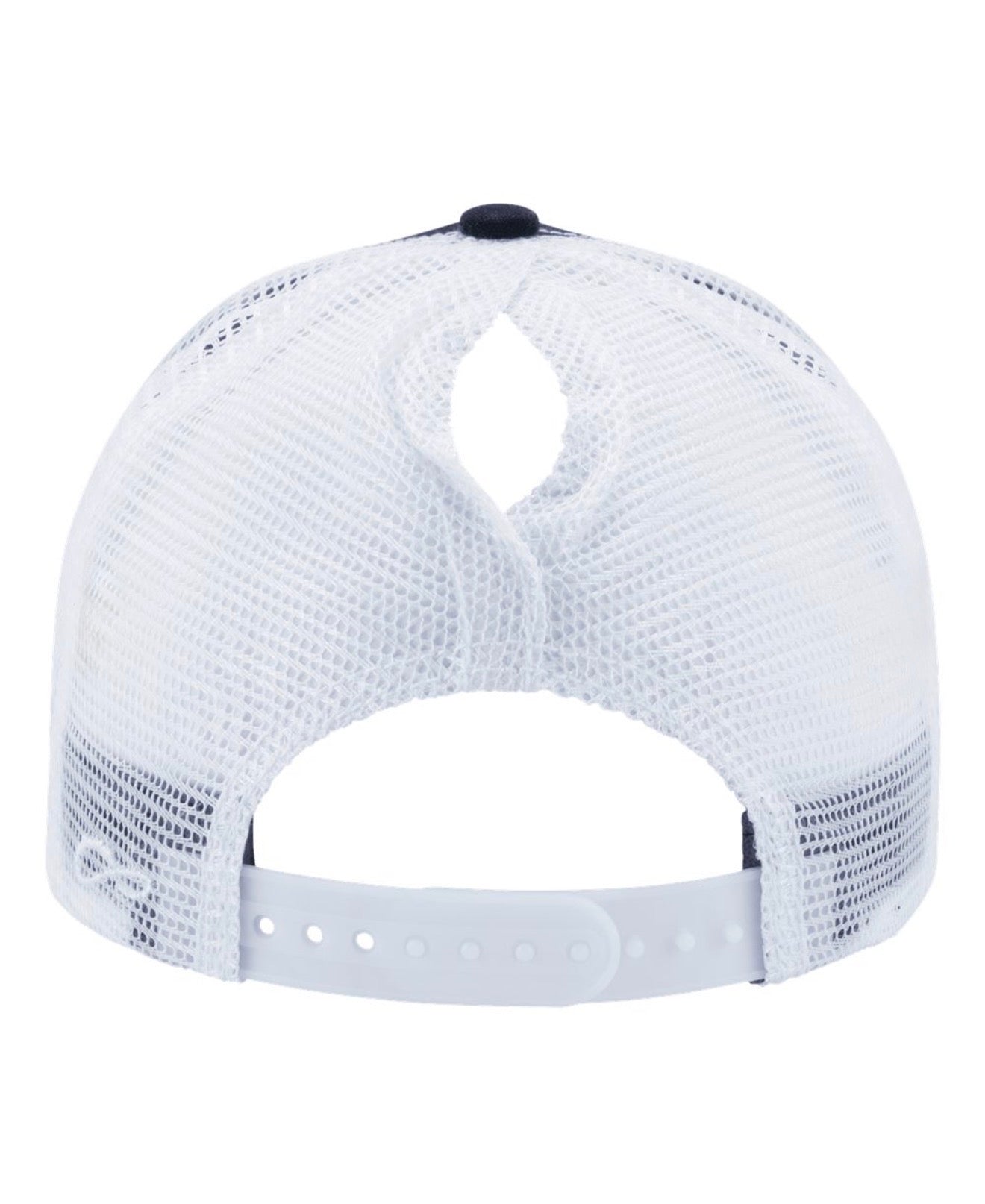 Ponytail Black and White CPO Trucker Hat
