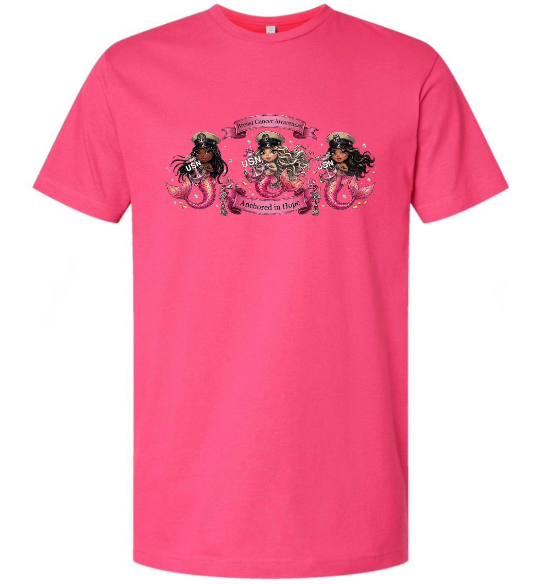 Breast Cancer Awareness Mermaids T-Shirts