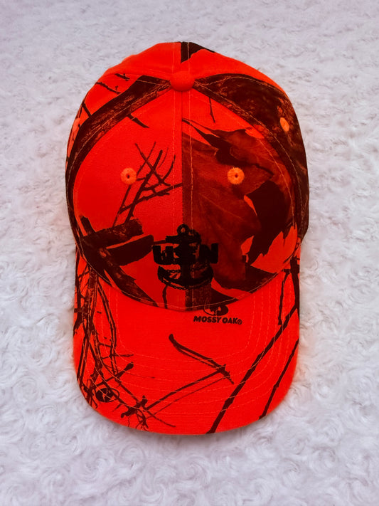 Orange Outdoor Camo and Black CPO Hat