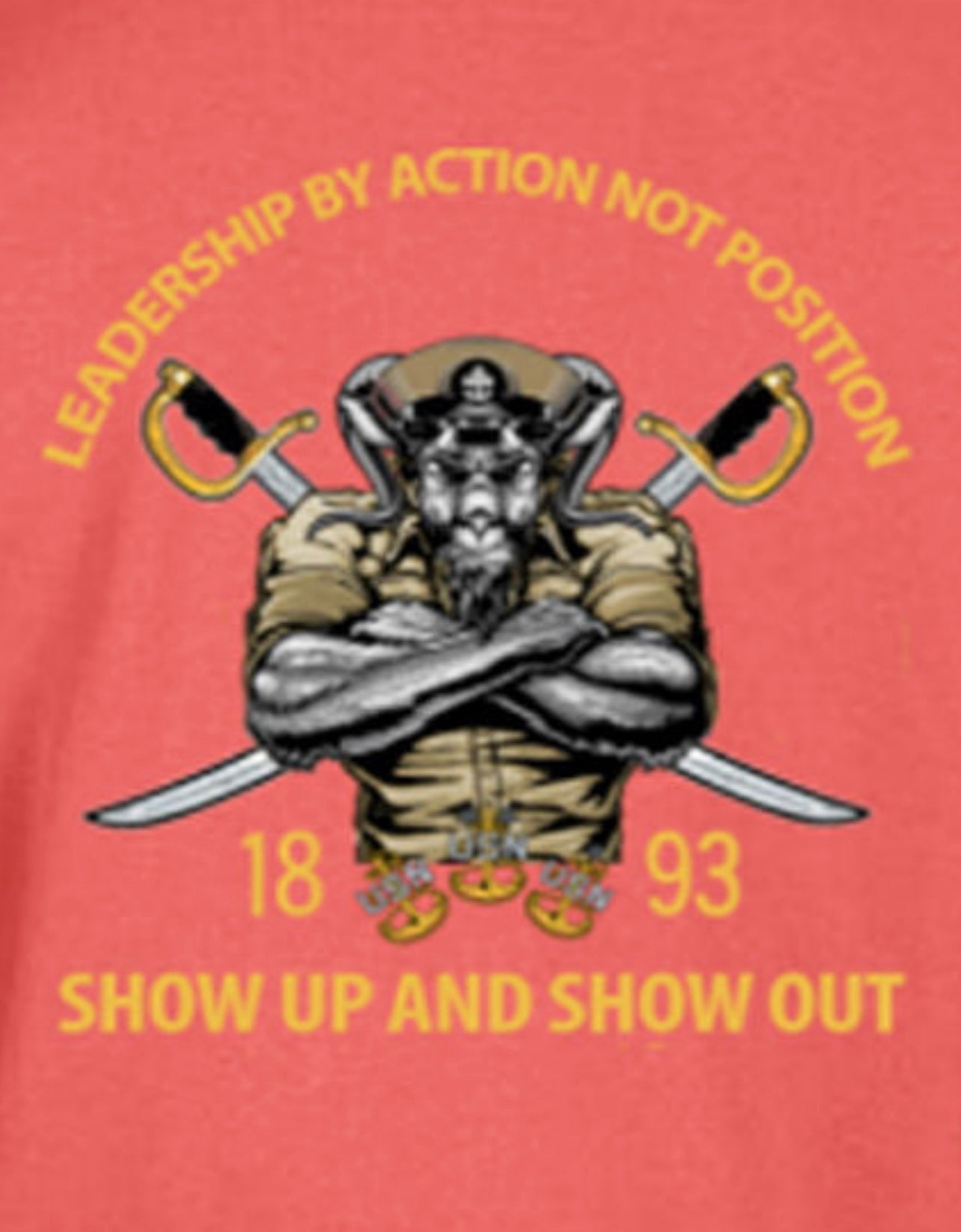 Chief Pride & Leadership Coral Hooded Sweatshirt or T-Shirt