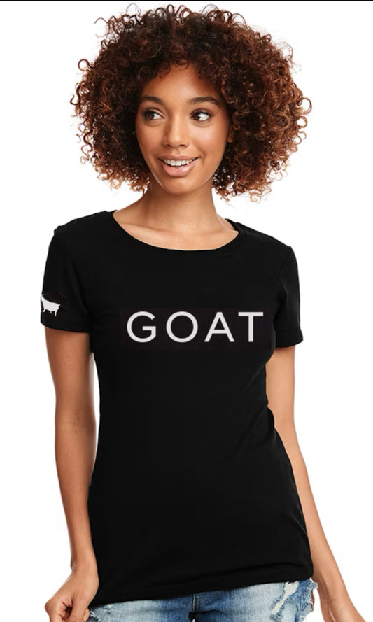 Black GOAT Ladies Cut T-Shirt w Color Options
