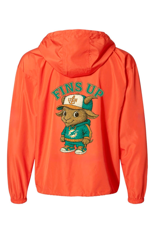Orange Champion Team Goat Navy Chief Navy Pride Quarter-Zip Windbreaker