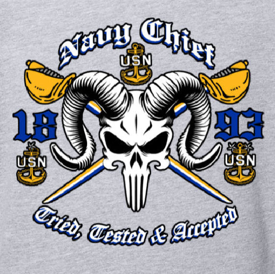 Chief Punisher Goat Sports Grey T-Shirt