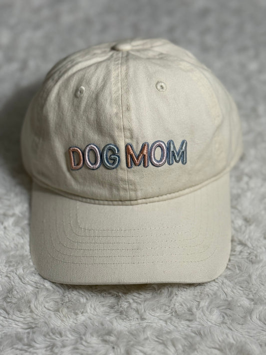 Dog Mom Cream Hat