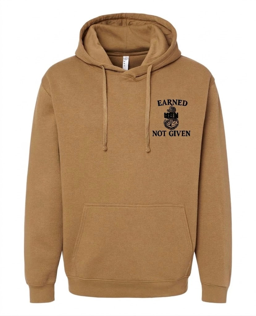 Earned Not Given Coyote Brown Hooded Sweatshirt