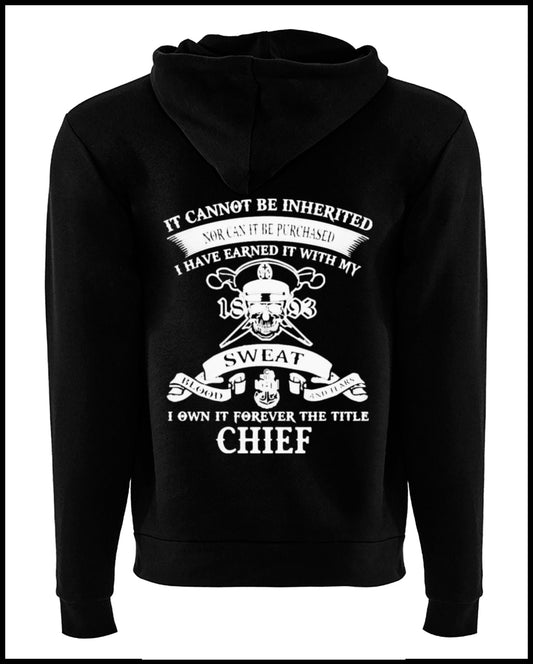 Earned Not Given Black Zipped Hooded Sweatshirt