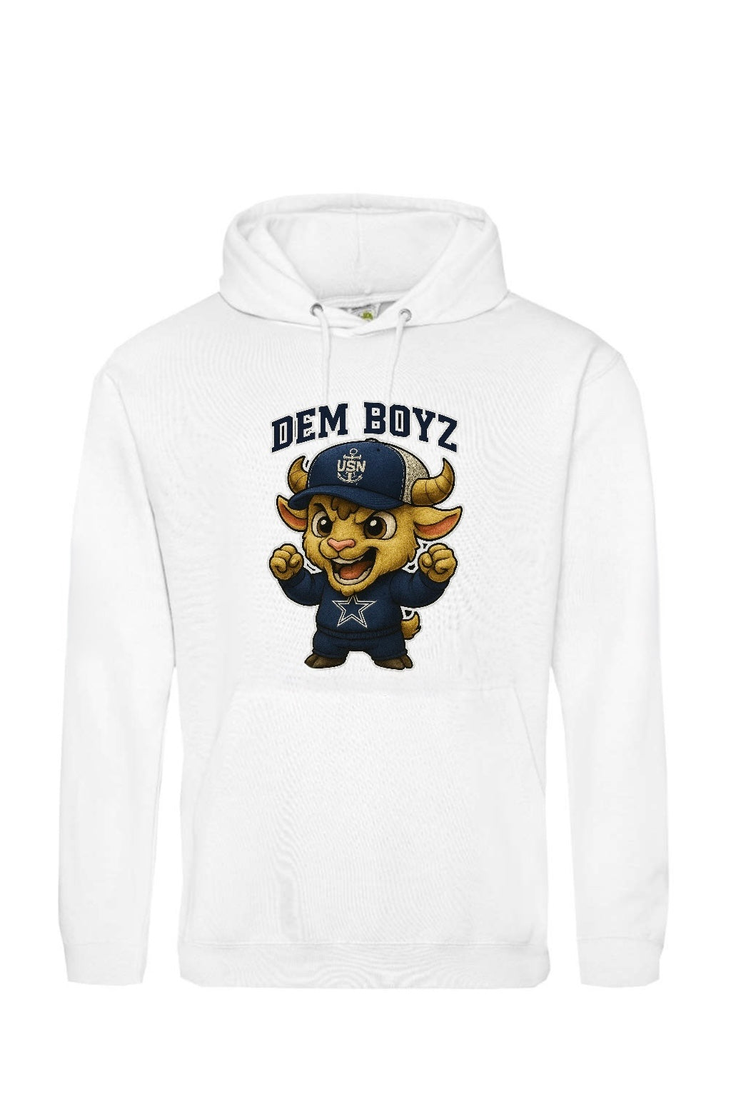 White Team Goat Apparel with Dem Boyz Slogan