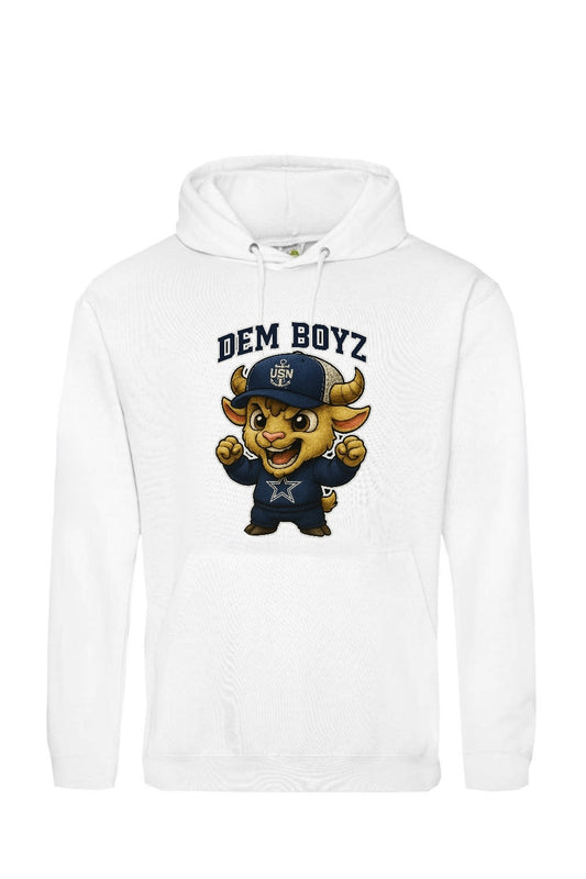 White Team Goat Apparel with Dem Boyz Slogan