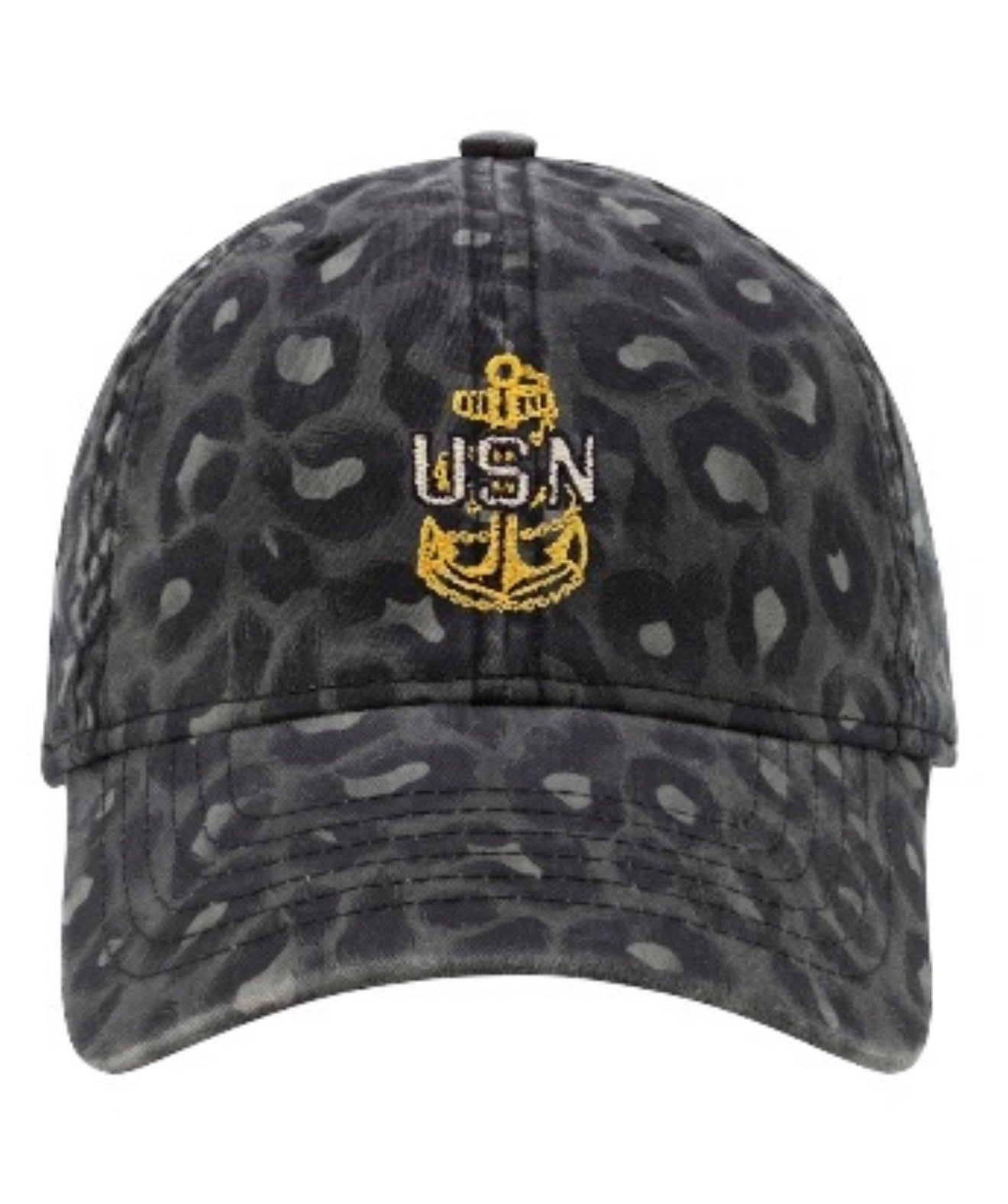 Black Leopard CPO Ponytail Hat