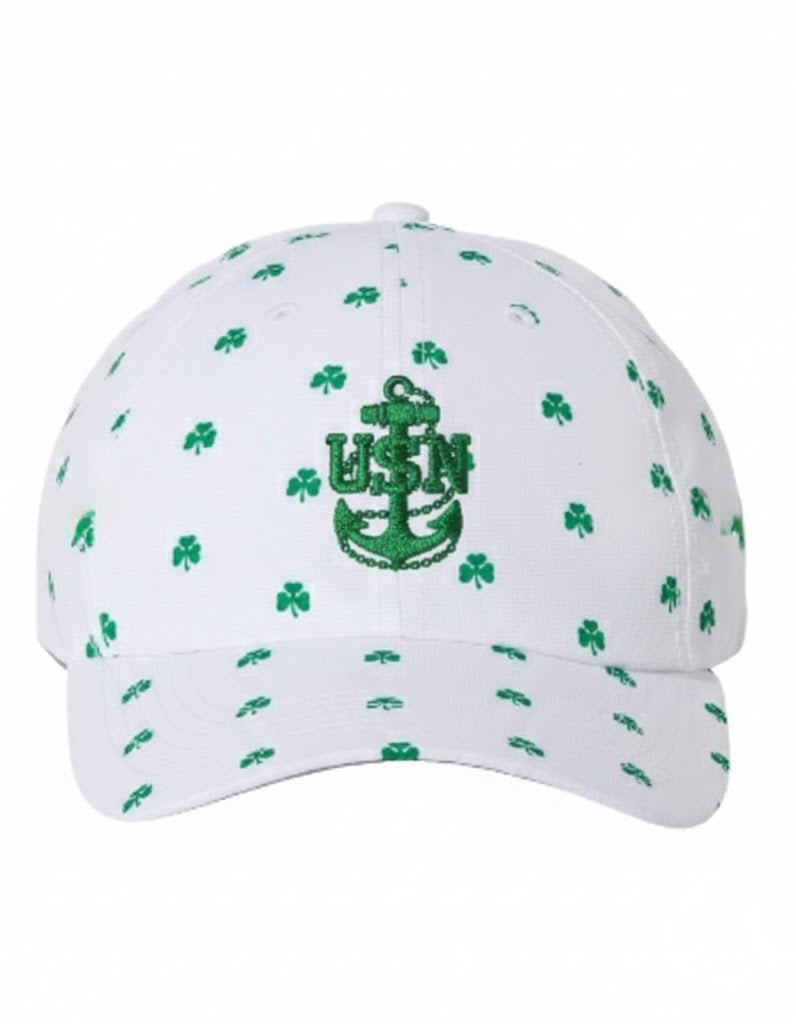 White & Green Clover CPO Hat