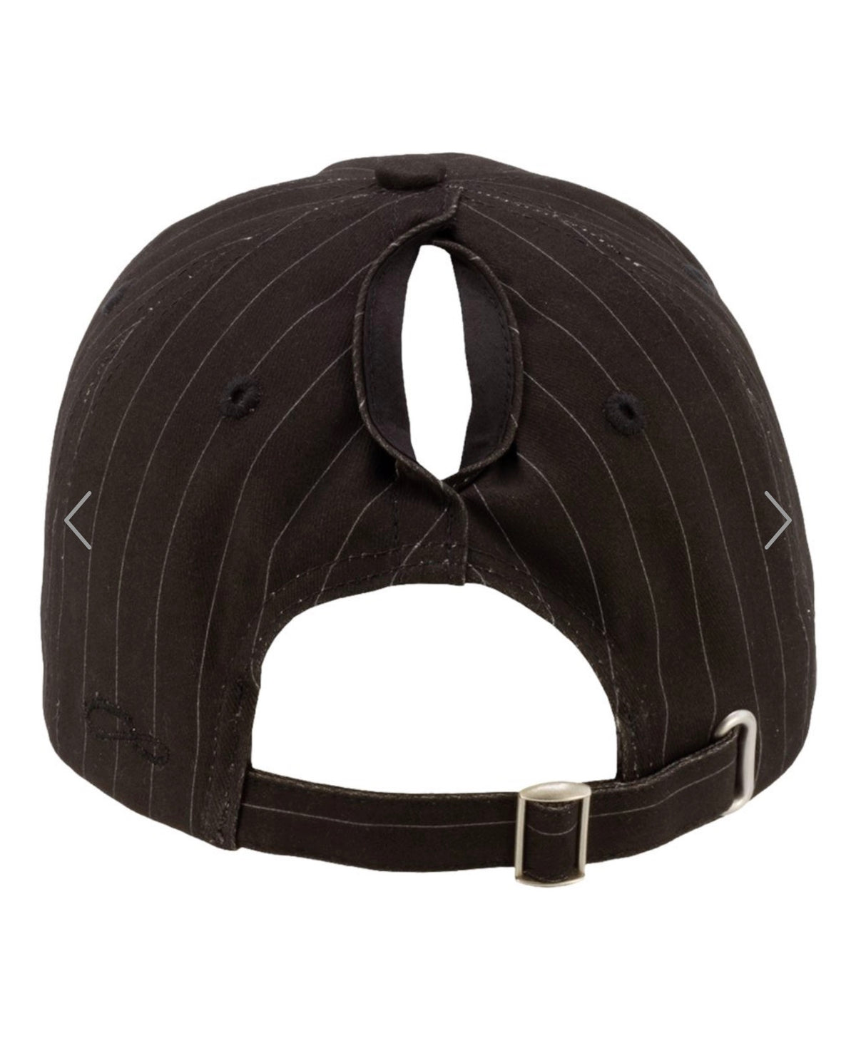 Black CPO Ponytail Hat