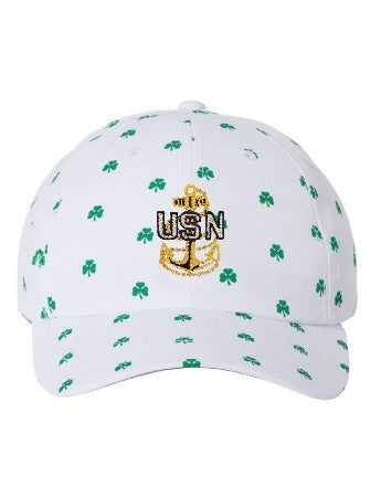 White & Green Clover CPO Hat