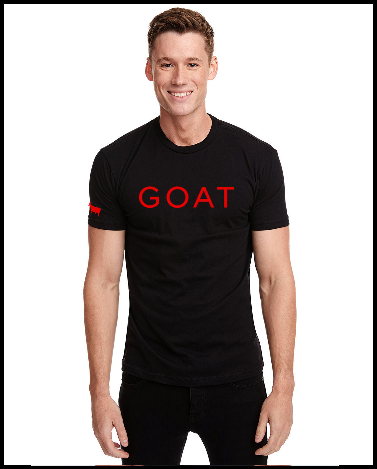 Black GOAT T-Shirt w Color Options