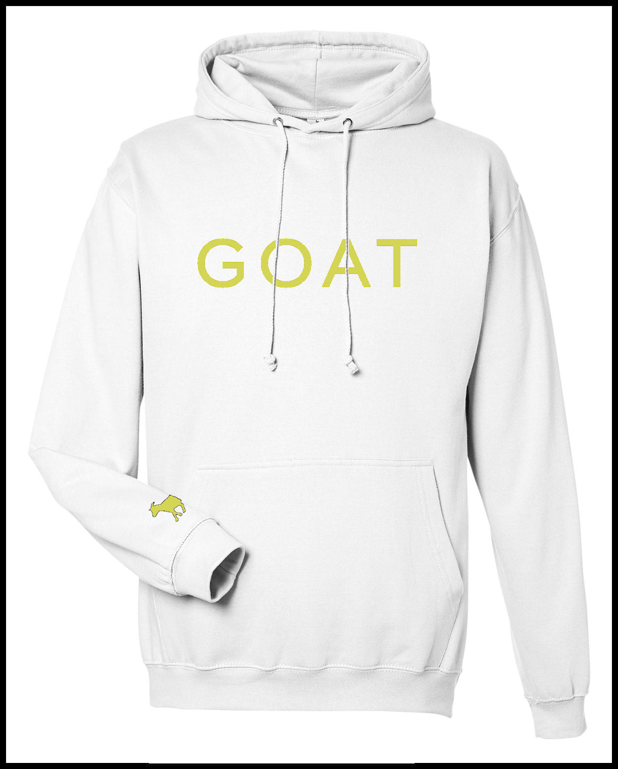 Goat White Hooded Sweatshirt