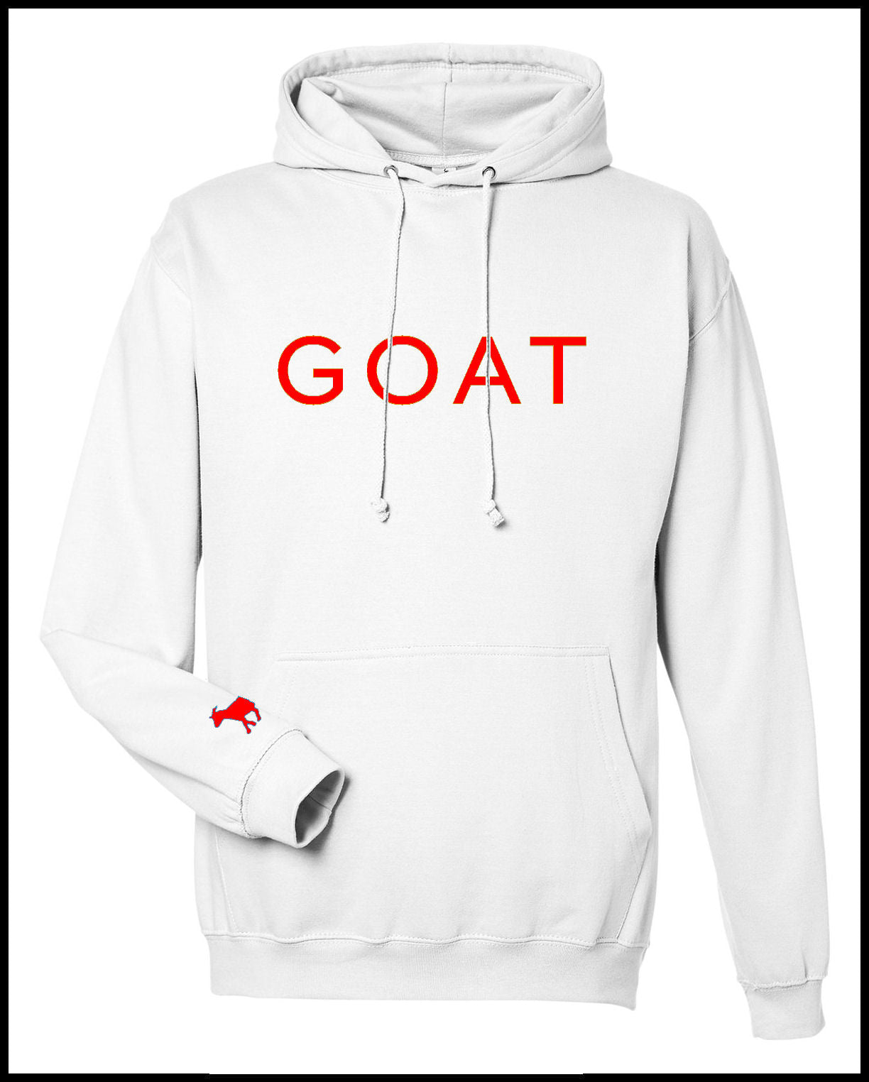 Goat White Hooded Sweatshirt