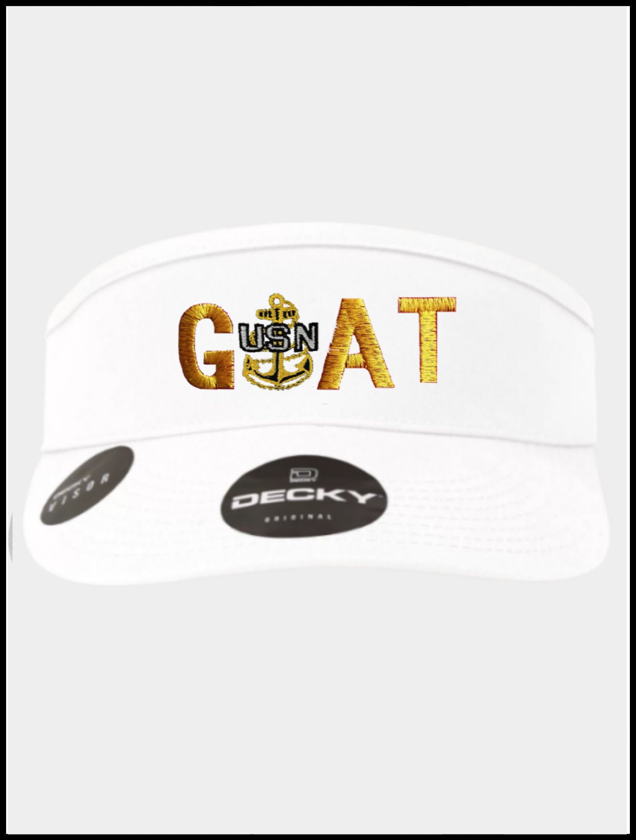 White & Gold GOAT Visor