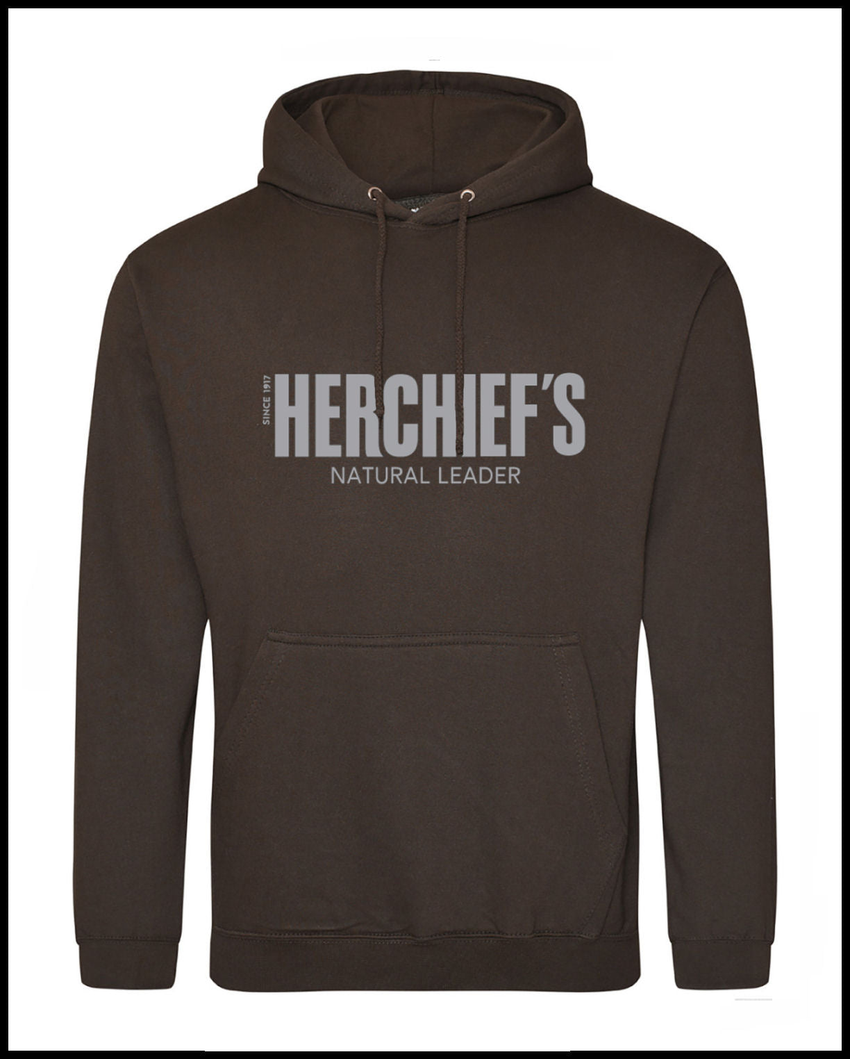 Herchiefs Brown & Gray Hooded Sweatshirt