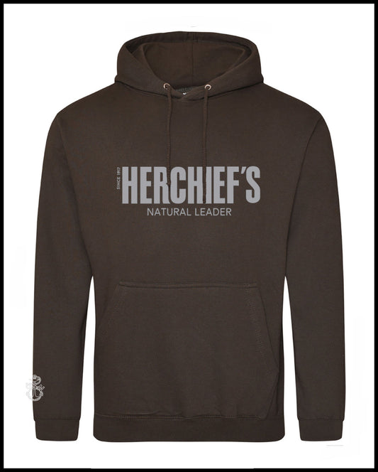 Herchiefs Brown & Gray Hooded Sweatshirt