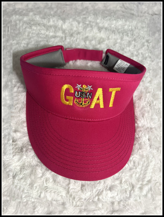 Hot Pink & Gold GOAT Visor