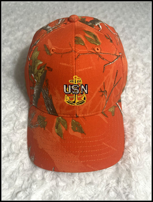 Real Tree Orange Hunters Camo and Gold CPO Hat