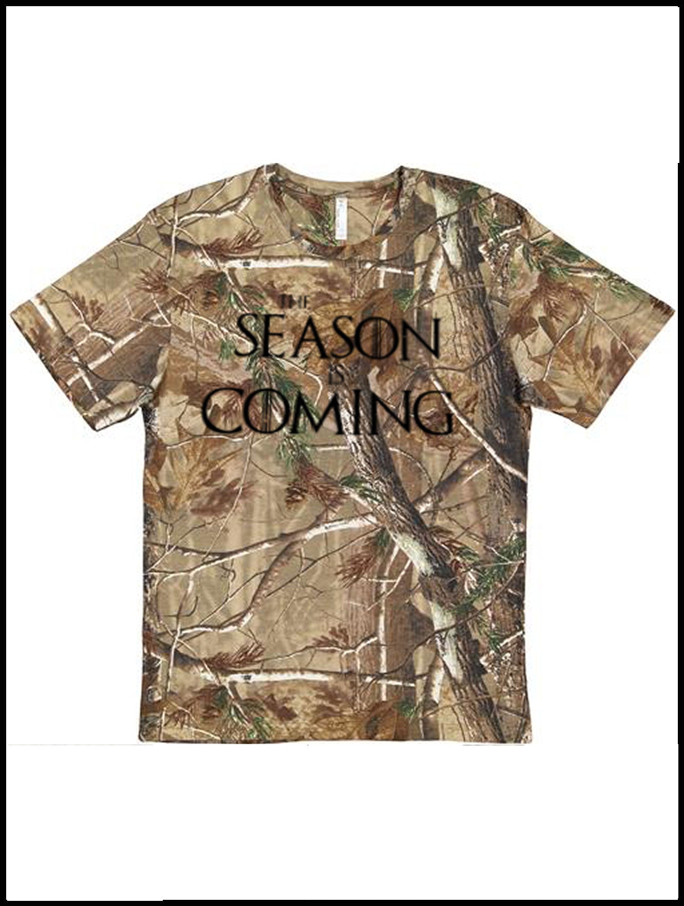 The Season Is Coming Hunters Camo & Black T-Shirt