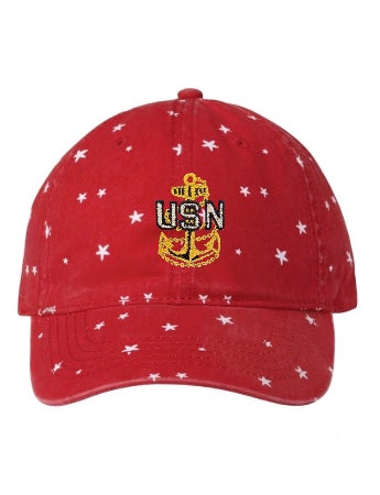 Red and Stars CPO Ponytail Hat