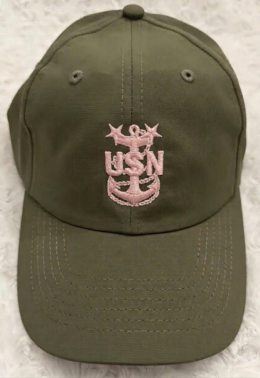 Military Green and Light Pink CPO Performance Hat