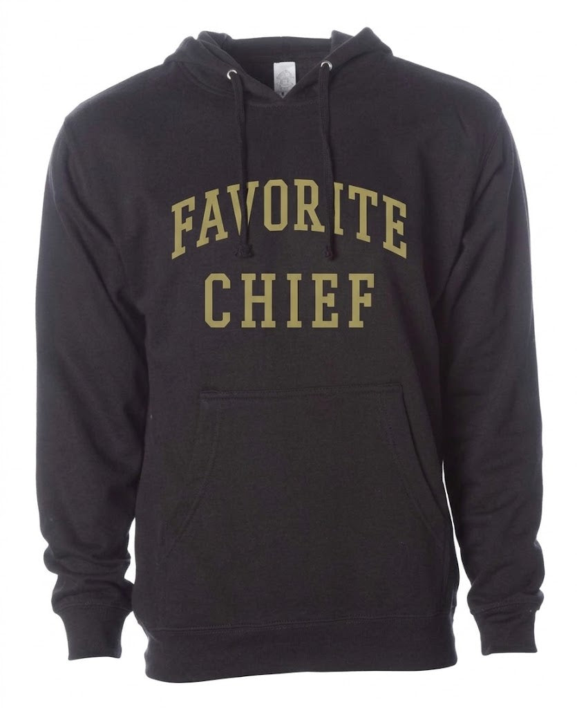 Black Hooded Sweatshirt Khaki Favorite Chief