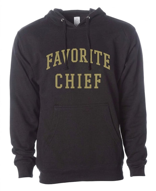 Black Hooded Sweatshirt Khaki Favorite Chief